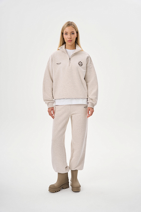 Костюм из меланжевого футера