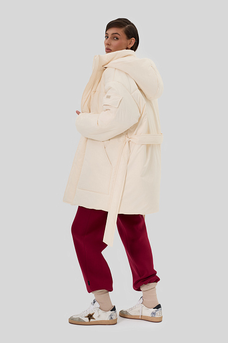 Куртка парка свободного кроя с капюшоном