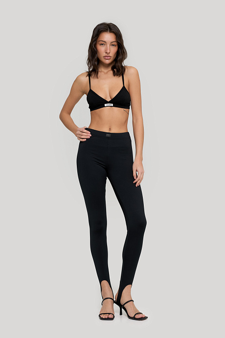 Легинсы с начесом со штрипками 