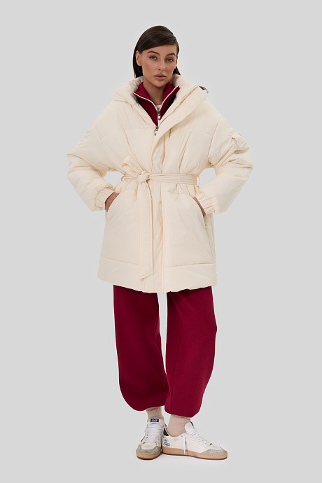 Куртка парка свободного кроя с капюшоном