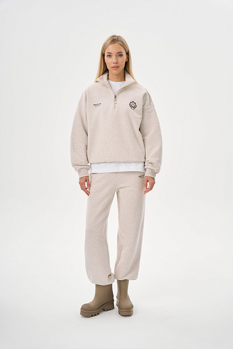 Костюм из меланжевого футера