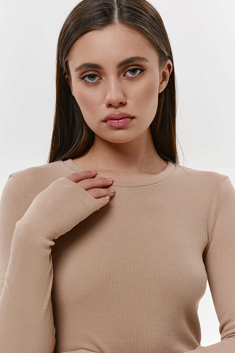 Лонгслив в рубчик